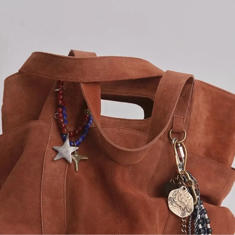 Free People Suede Caravan Tote❤️NWOT - Picture 2 of 4